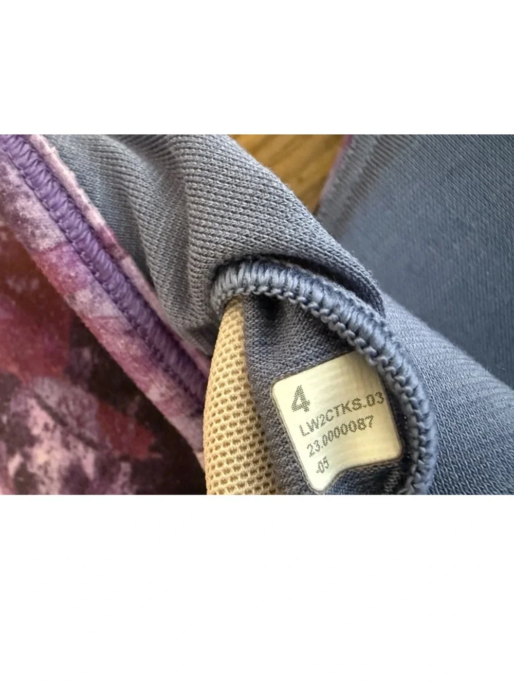 Lululemon purple multicolored sports bra size 4